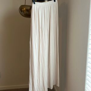 Zara Light Cream Wide Leg Pants